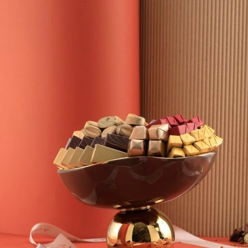 COUPE OVALE DESIGN MARRON CHOCOLAT