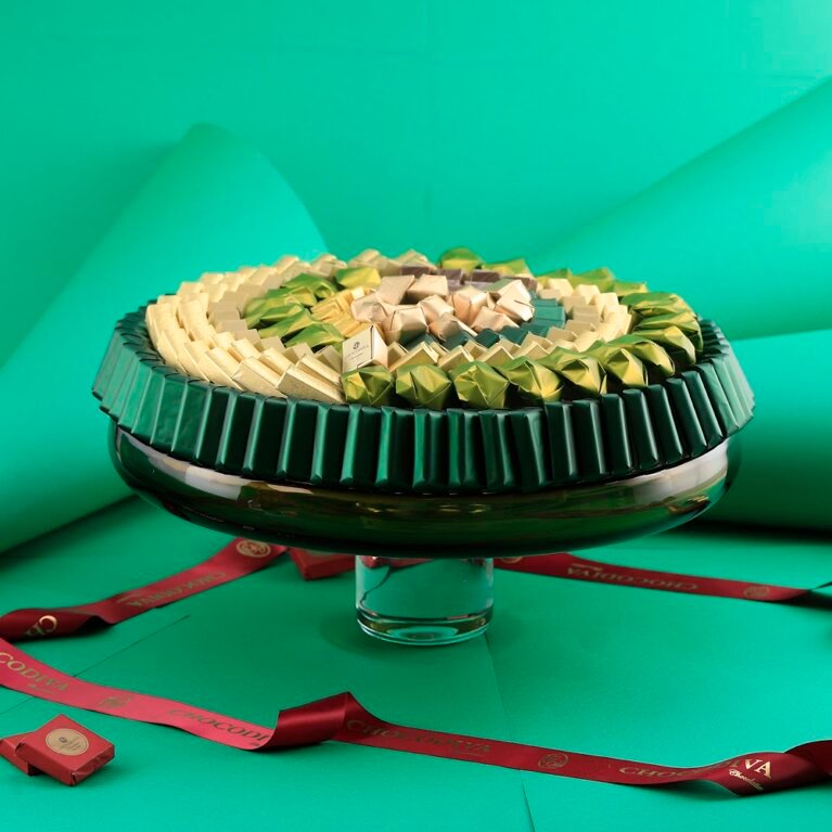 COUPE MURANO RONDE VERT OLIVE