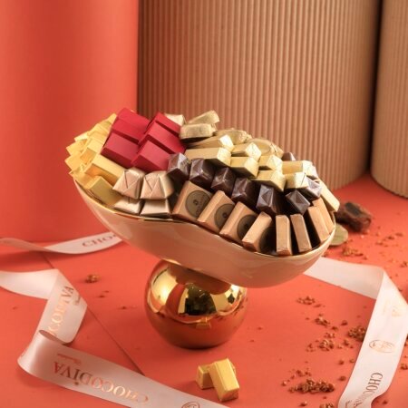 84COUPE OVALE DESIGN CREME CARAMEL