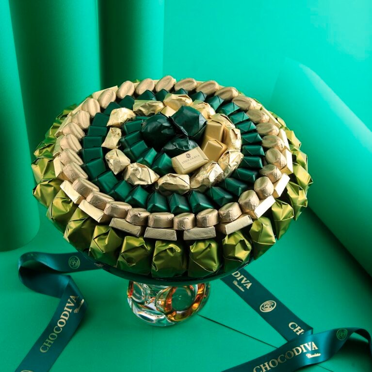 COUPE VERT ROYALE MURANOSUR PIED MIEL